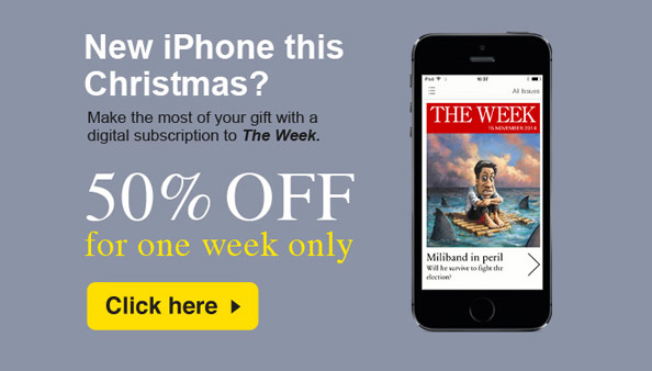 Christmas promotional campaign web banner for The Week