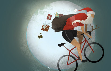 Cyclist Magazine Christmas Illustration
